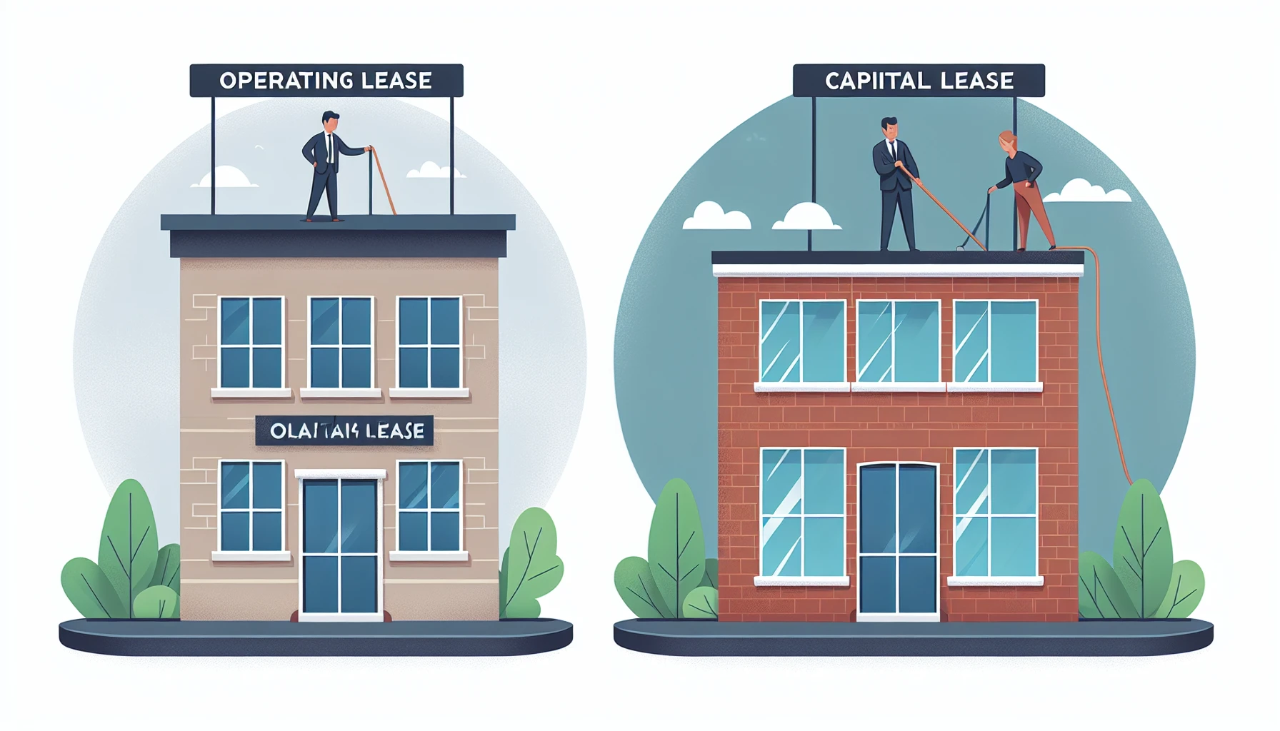 Comparison between operating and capital leases